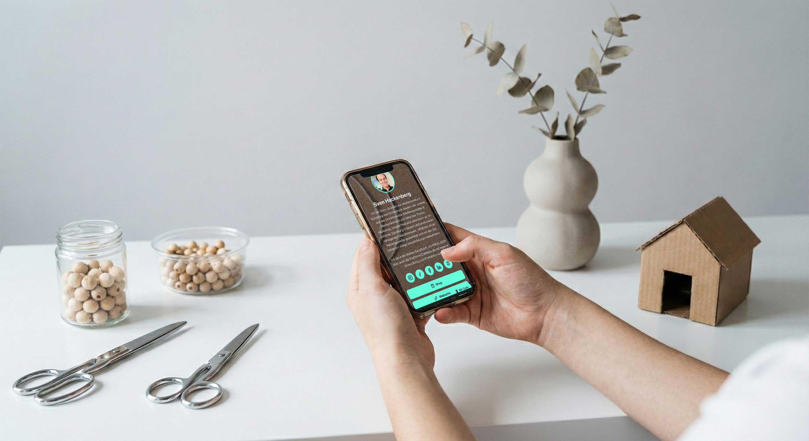 CraftLinks Profil auf Smartphone